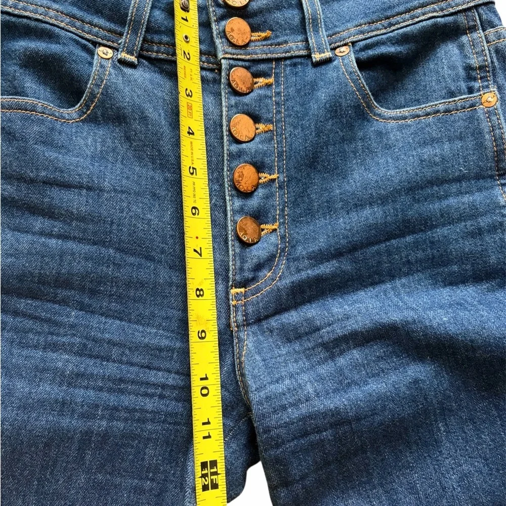 AO.LA  Alice And Olivia Good High Waist Flare Wide Leg Exposed Button, Size 25 - Picture 8 of 9